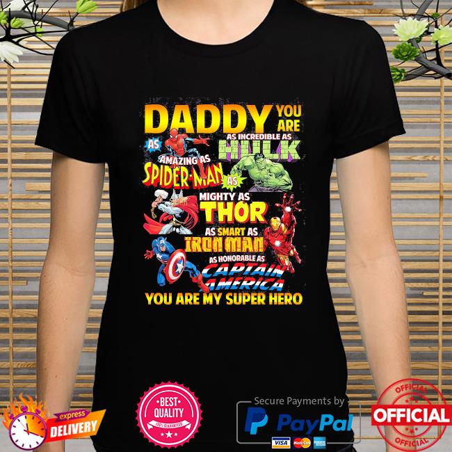 Father's Day Marvel Themed Poster Super Cadeau Pour Papa Daddy lui présenter Hero 
